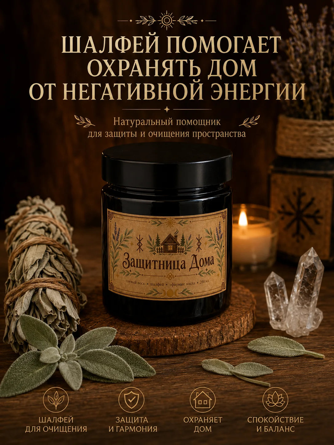 Шалфей помогает охранять дом от негативной энергии